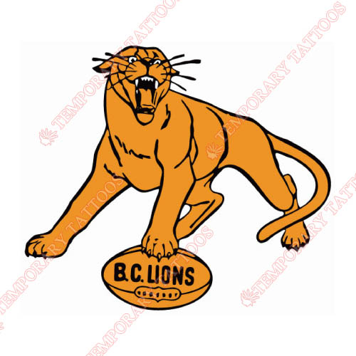 BC Lions Customize Temporary Tattoos Stickers NO.7574